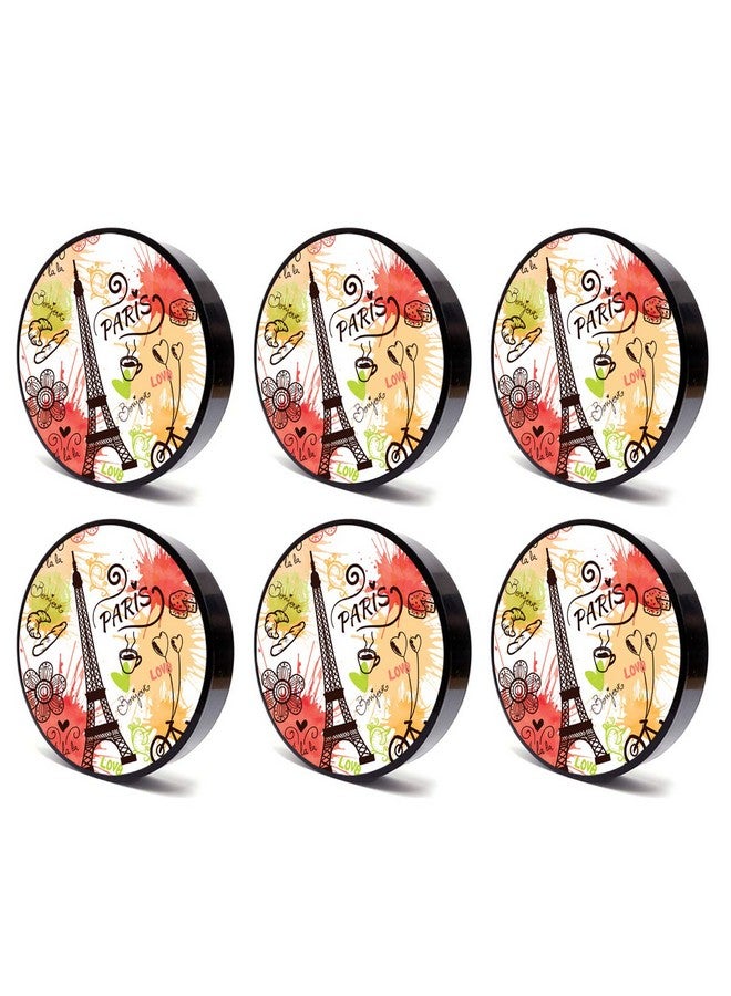 Tinywalk Doodle Travel Coasters Wooden Printed Coaster (4X4) inch Set of 6 Pieces - Image 2
