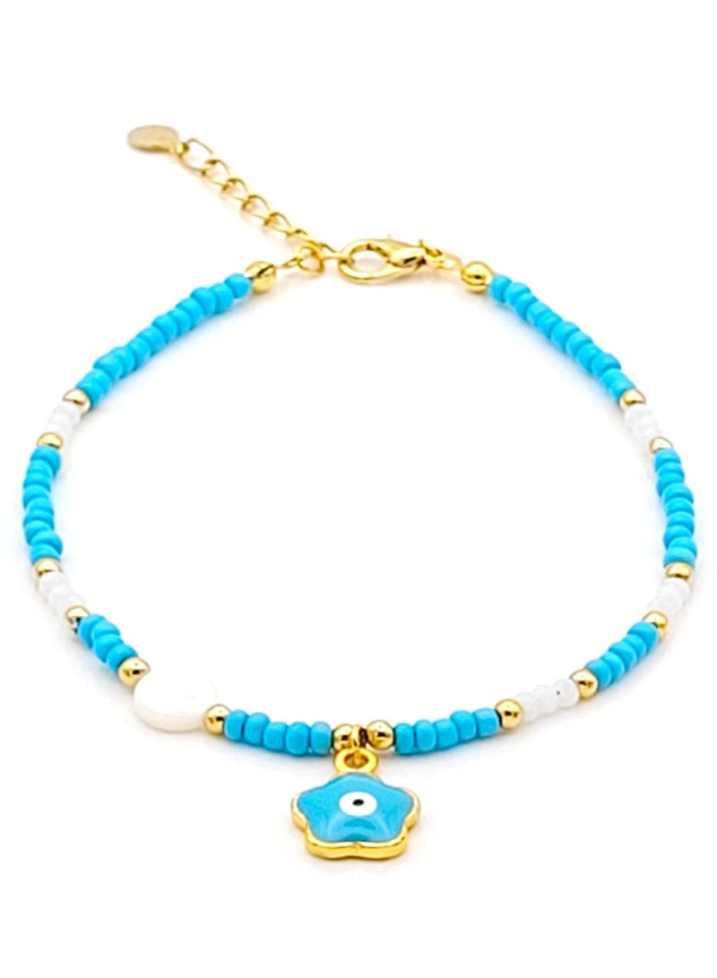 Alwan Long Size Evil Eye Anklet for Women - Image 1