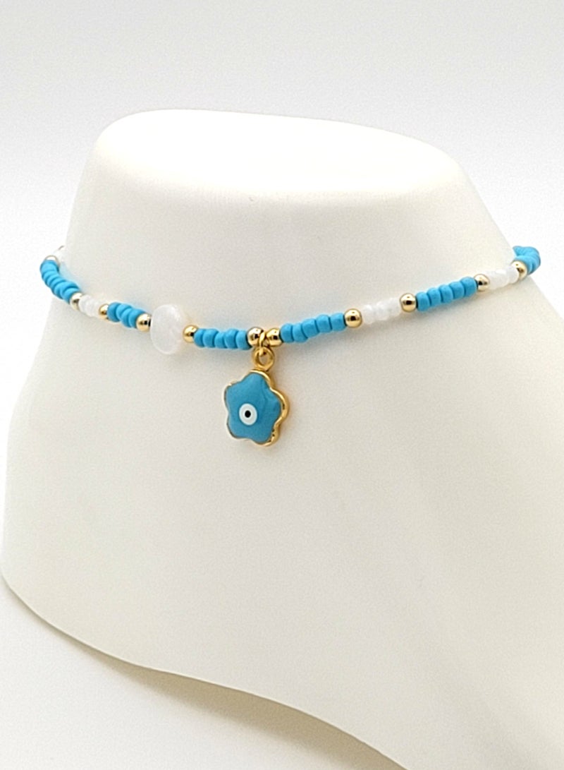 Alwan Long Size Evil Eye Anklet for Women - Image 3