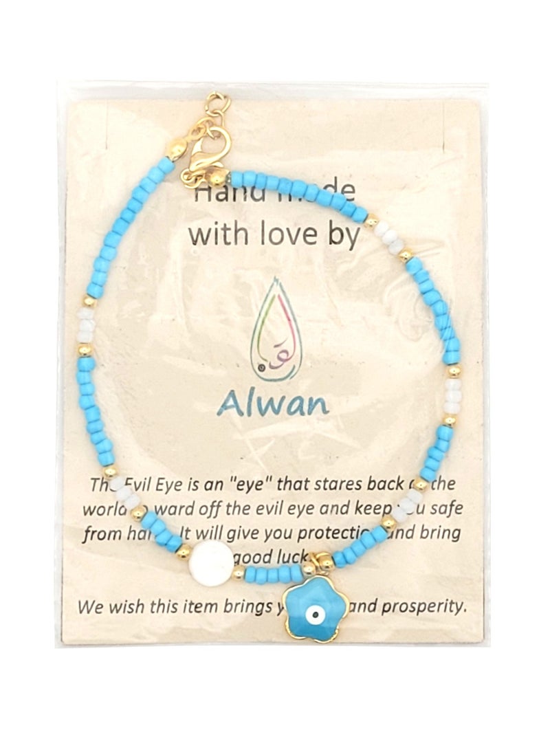 Alwan Long Size Evil Eye Anklet for Women - Image 4