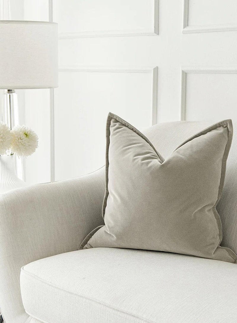 KNOT HOME Cushion Alessandra Taupe (with filler) Pillow Knot Home Cover Set for Modern Sofa Contemporary Living Room Bedroom and Office Soft Washable  - Image 2