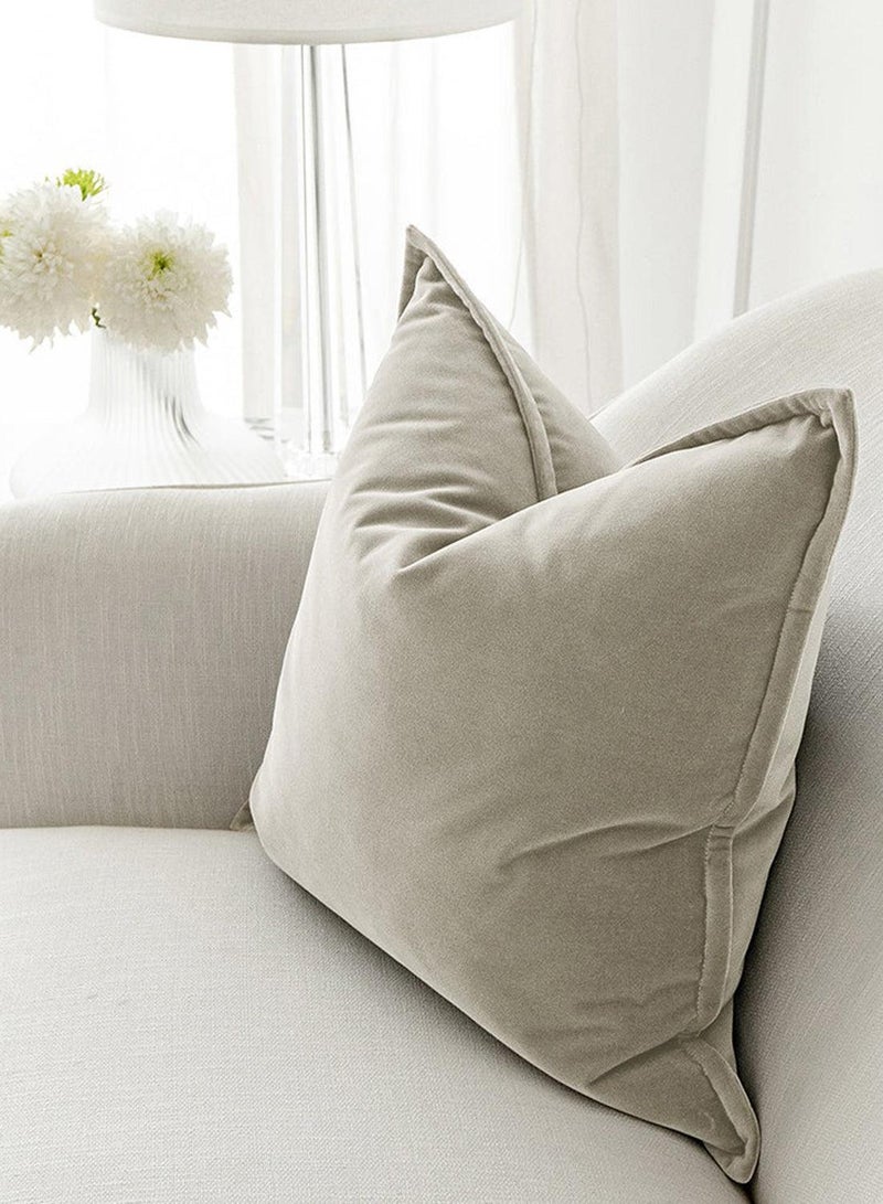 KNOT HOME Cushion Alessandra Taupe (with filler) Pillow Knot Home Cover Set for Modern Sofa Contemporary Living Room Bedroom and Office Soft Washable  - Image 3