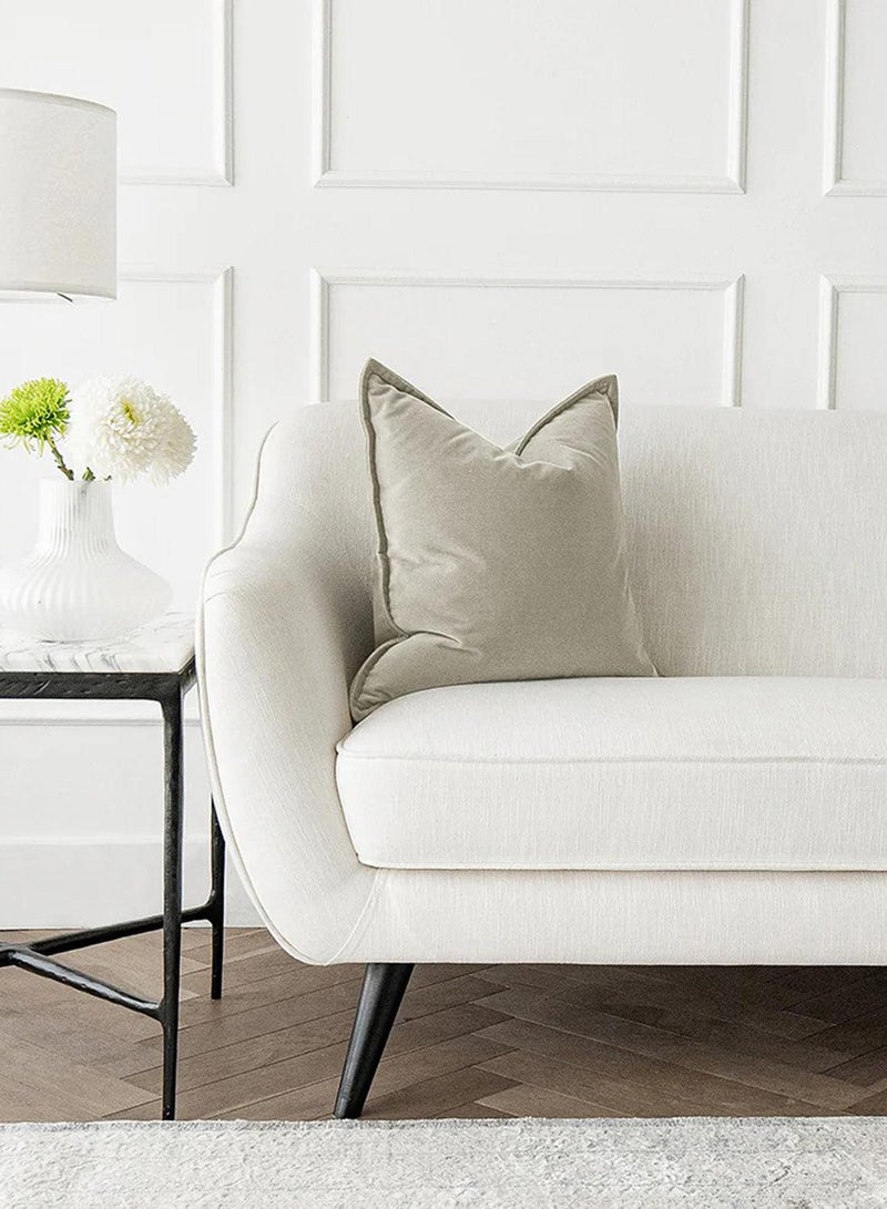 KNOT HOME Cushion Alessandra Taupe (with filler) Pillow Knot Home Cover Set for Modern Sofa Contemporary Living Room Bedroom and Office Soft Washable  - Image 4