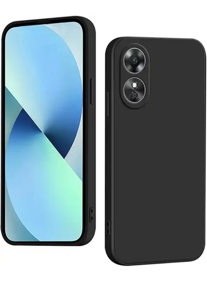 Protective Cover For Oppo A58 4G , Slim Fit Soft Back TPU Case Flexible Silicone Cover Compatible For Oppo A58 4G - Black