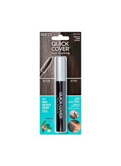 RED by Kiss Quick Cover Root Touch Up Rescue Mascara Natural WaterResistant Temporary Gray Concealer Cover Up Brush for Hair Mustache  Beard Natural Dark Brown