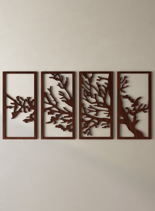 4gdran Modern wooden decorative sculpture with a tree pattern - Image 2