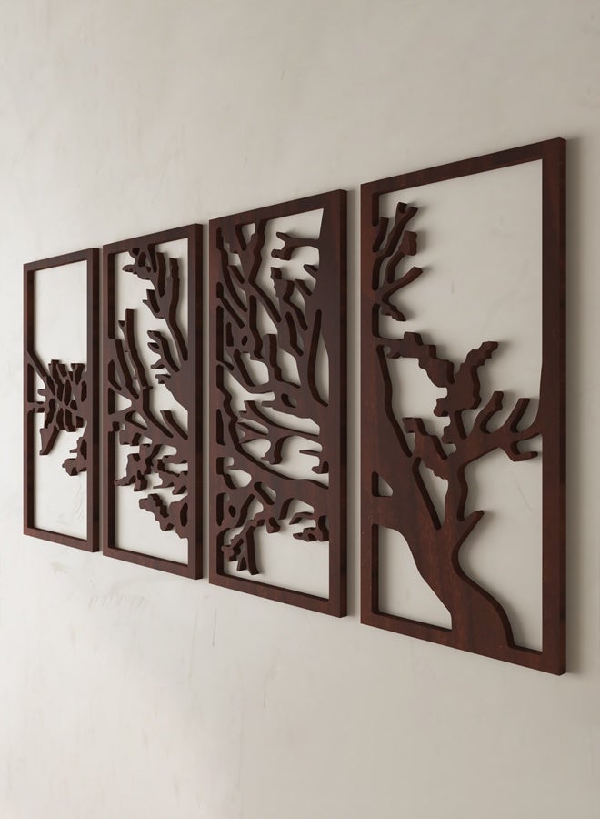 4gdran Modern wooden decorative sculpture with a tree pattern - Image 3