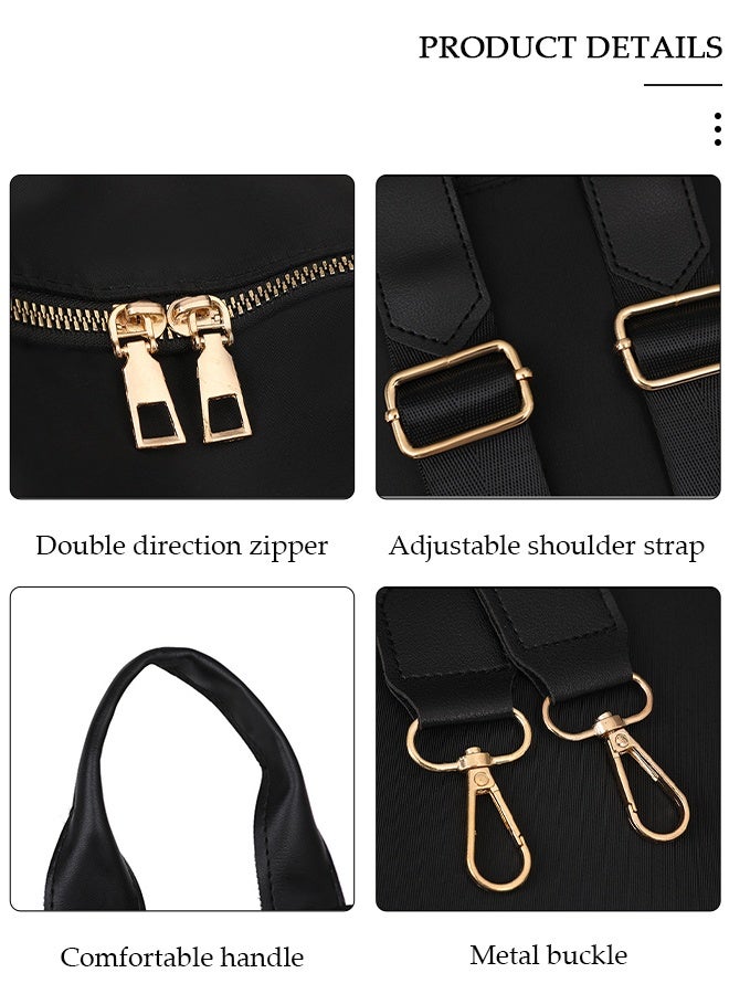 DUNISO حقيبة ظهر نسائية 2 في 1 حقيبة ظهر عصرية للسفر للنساء ذات سعة كبيرة حقيبة ظهر مدرسية حقيبة كتف مع حزام كتف قابل للفصل لطلاب الجامعات - Image 3