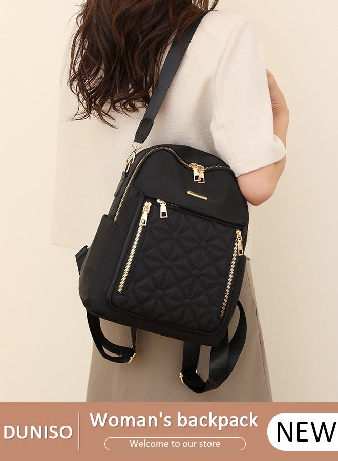DUNISO حقيبة ظهر نسائية 2 في 1 حقيبة ظهر عصرية للسفر للنساء ذات سعة كبيرة حقيبة ظهر مدرسية حقيبة كتف مع حزام كتف قابل للفصل لطلاب الجامعات - Image 1