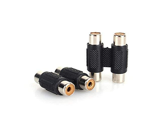 QBM 2 RCA Female to Female Connector A/V Joiner Video Audio Coupler Adapter Component (Pack of 2) - Image 1