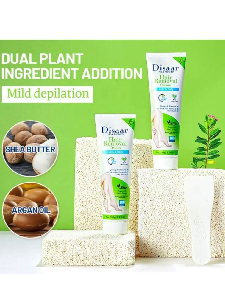 Disaar Quick Easy Hair Removal 3-minute Body Legs Organic Natural Hair Removal Cream For Men Women 100 g‏ - Image 5