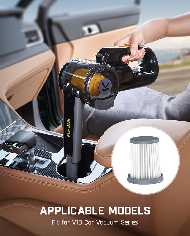 Fanttik HEPA Filters Fits for Fanttik Fold V10 APEX Car Vacuum, 2-Pack Replacement Filters with High Filterability, Washable and Reusable, Easy to Clean and Assemble - Image 2