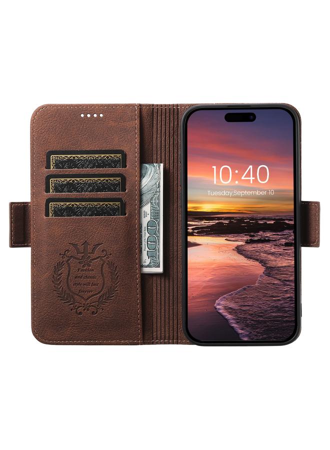 Suteni Case For iPhone 16 Pro SUTENI J07 Multifunctional Horizontal Flip Magsafe Leather Phone Case - Image 3