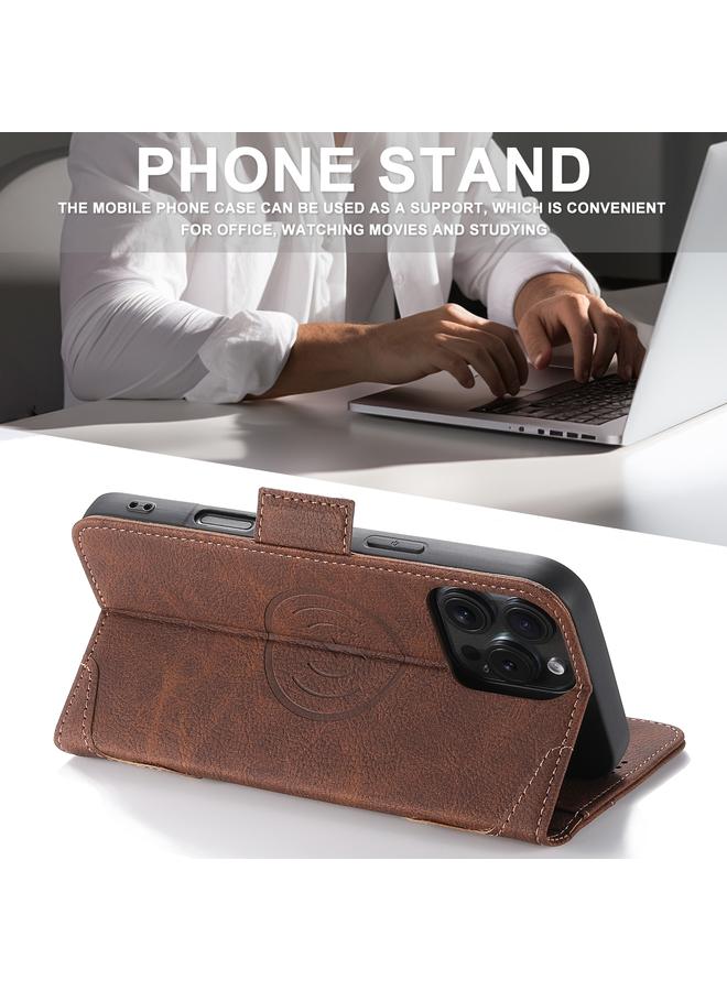 Suteni Case For iPhone 16 Pro SUTENI J07 Multifunctional Horizontal Flip Magsafe Leather Phone Case - Image 4