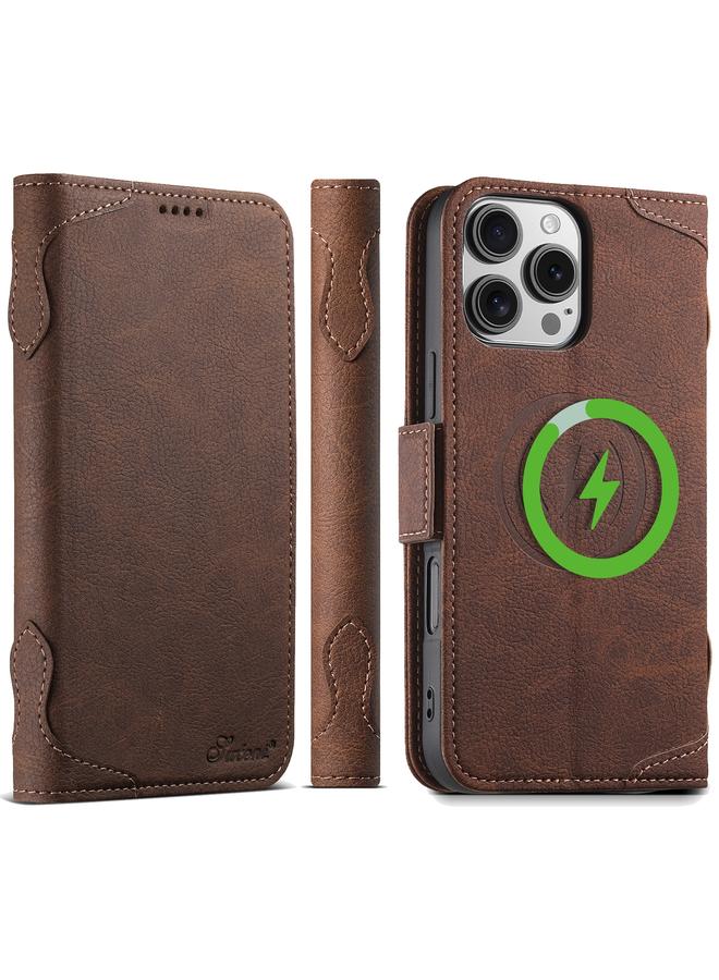 Suteni Case For iPhone 16 Pro SUTENI J07 Multifunctional Horizontal Flip Magsafe Leather Phone Case - Image 1