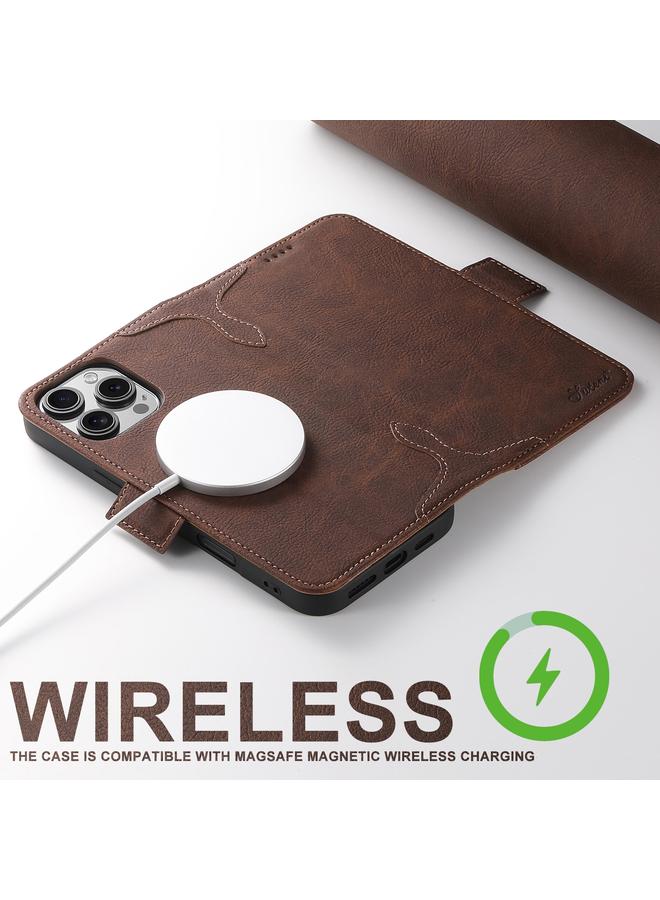 Suteni Case For iPhone 16 Pro SUTENI J07 Multifunctional Horizontal Flip Magsafe Leather Phone Case - Image 5