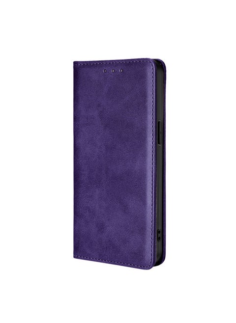 Suitable For Red Rice 14C Bracket Flip Phone Case Redmi13 Card Strong Magnetic 10X Phone Leather Case Note12R-Color:Purple-Applicable Model:Red Rice 6 Pro/MI A2 Lite