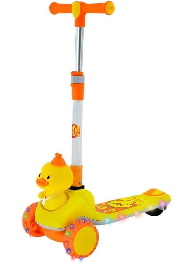 Scooter Adjustable Lean to Steer Flashing PU Wheels 3 Wheel Kick Scooters For Kids