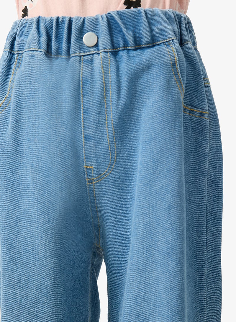 بنياتا جينز أزرق فاتح مستقيم - Image 4