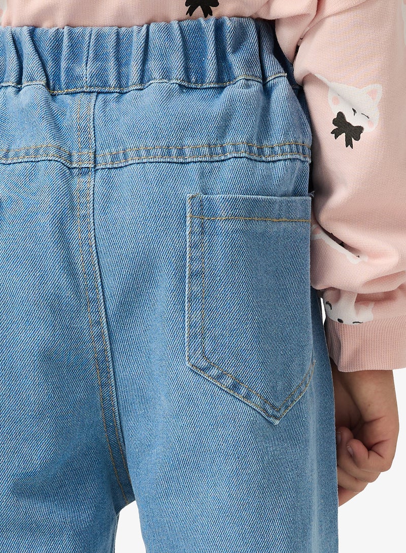 بنياتا جينز أزرق فاتح مستقيم - Image 5