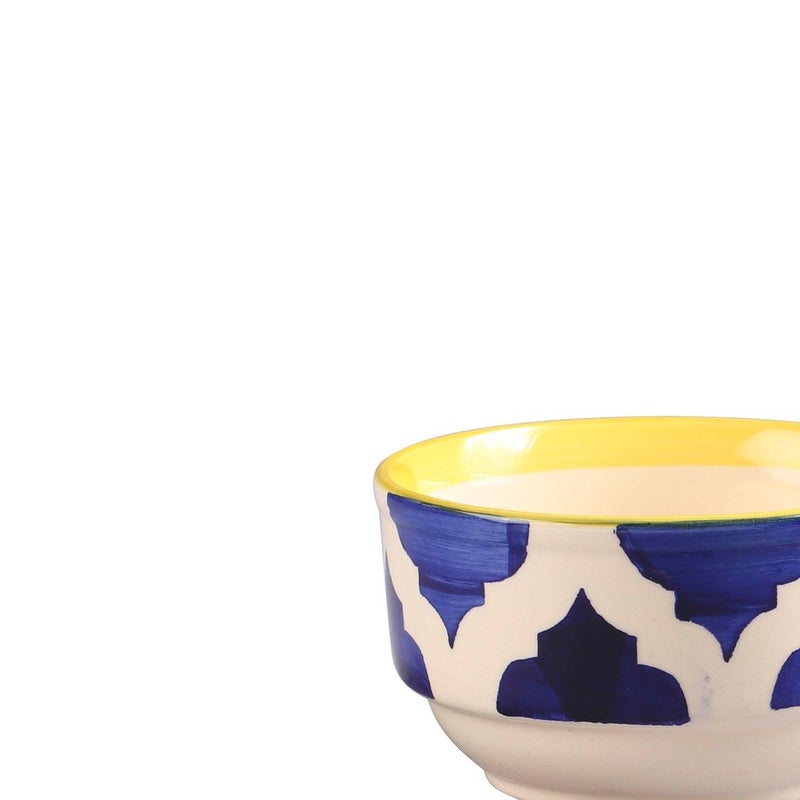 Caffeine Ceramic Handmade Blue Umrao Katori Bowl- Set of 10 - Image 2