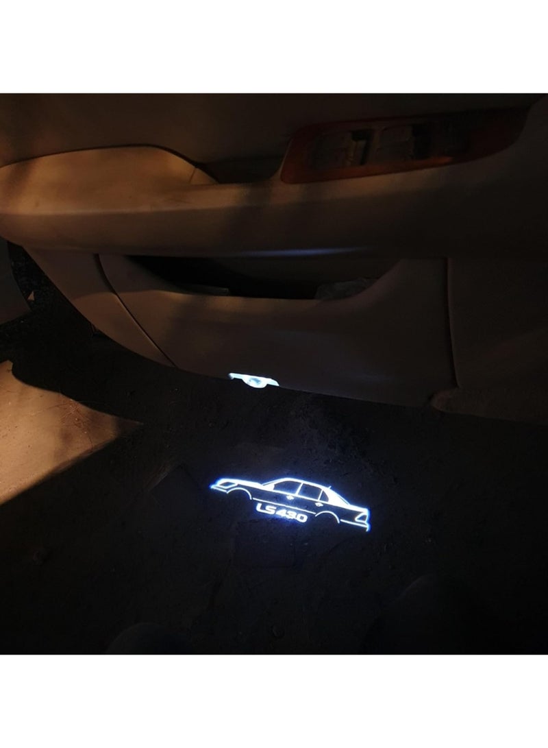 Vierex Door Logo Light For Lexus LS430 LS 430 Accessories Super Bright Logo Plug and play Compatible For Lexus LS430 special Logo Design For LS430 shadow light LS430 Door Projector Ghost Shadow Light  - Image 3