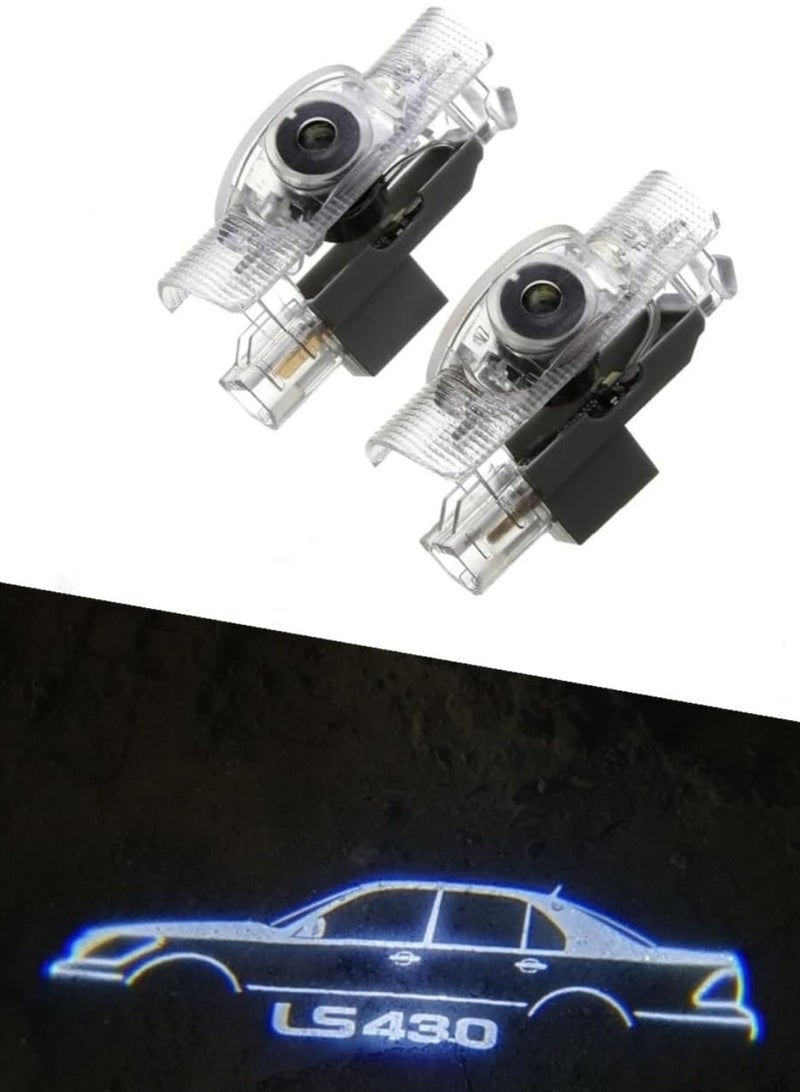 Vierex Door Logo Light For Lexus LS430 LS 430 Accessories Super Bright Logo Plug and play Compatible For Lexus LS430 special Logo Design For LS430 shadow light LS430 Door Projector Ghost Shadow Light  - Image 1