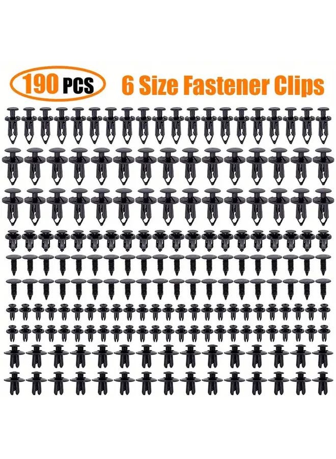 1 Set 190pcs Car Fixing Clips 6 Sizes Automotive Plastic Fasteners For Truck Motorcycle Fender - Image 2