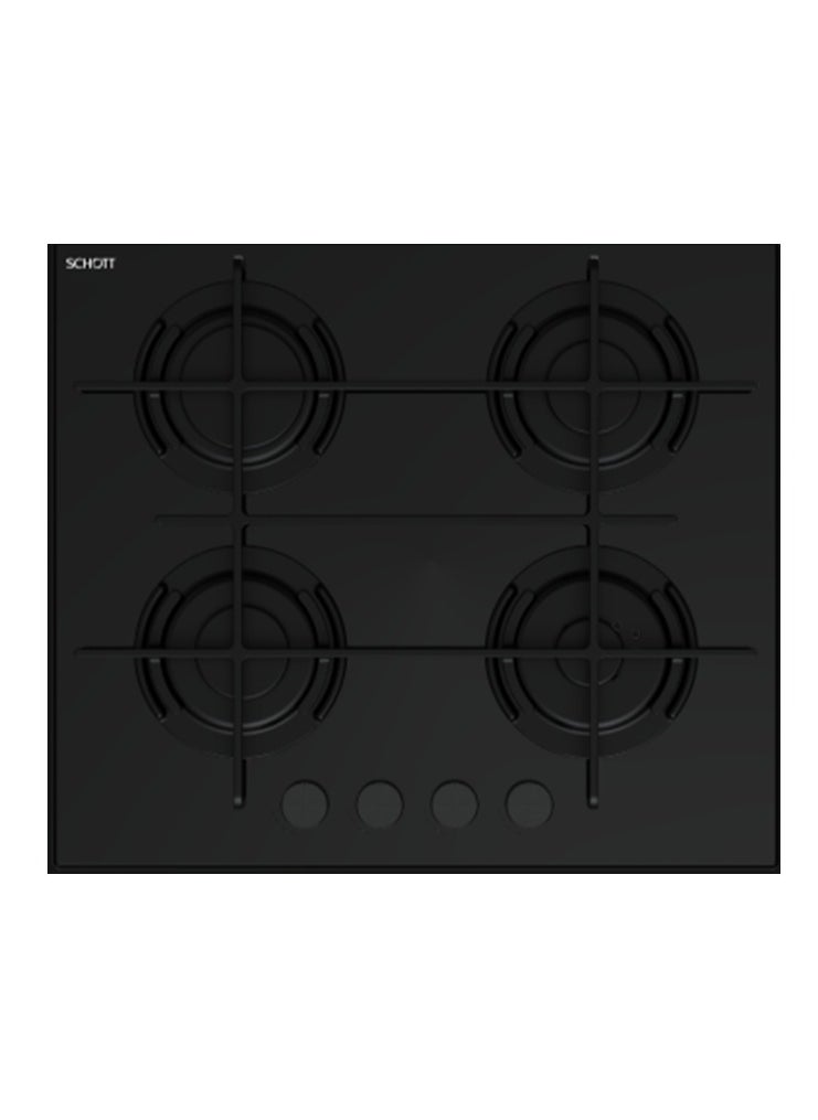 Fresh Black Glass Built-in Hob - Full Cast /S2