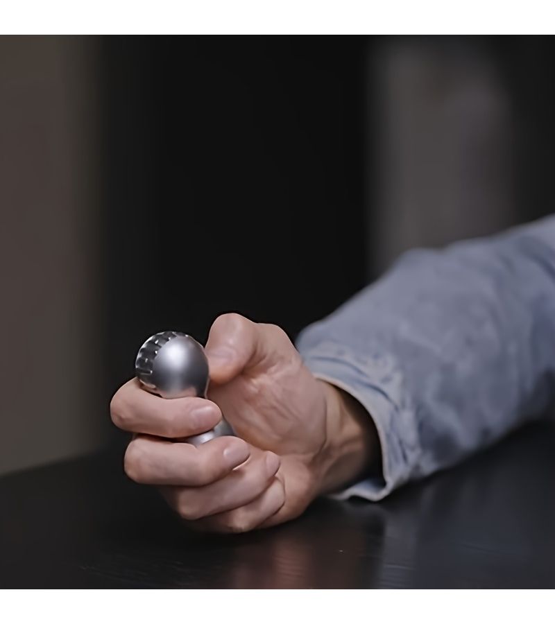 Metal Textured Palm Sized Finger Fidget Toy Color 1 Portable Sliding And Pressable - Image 4