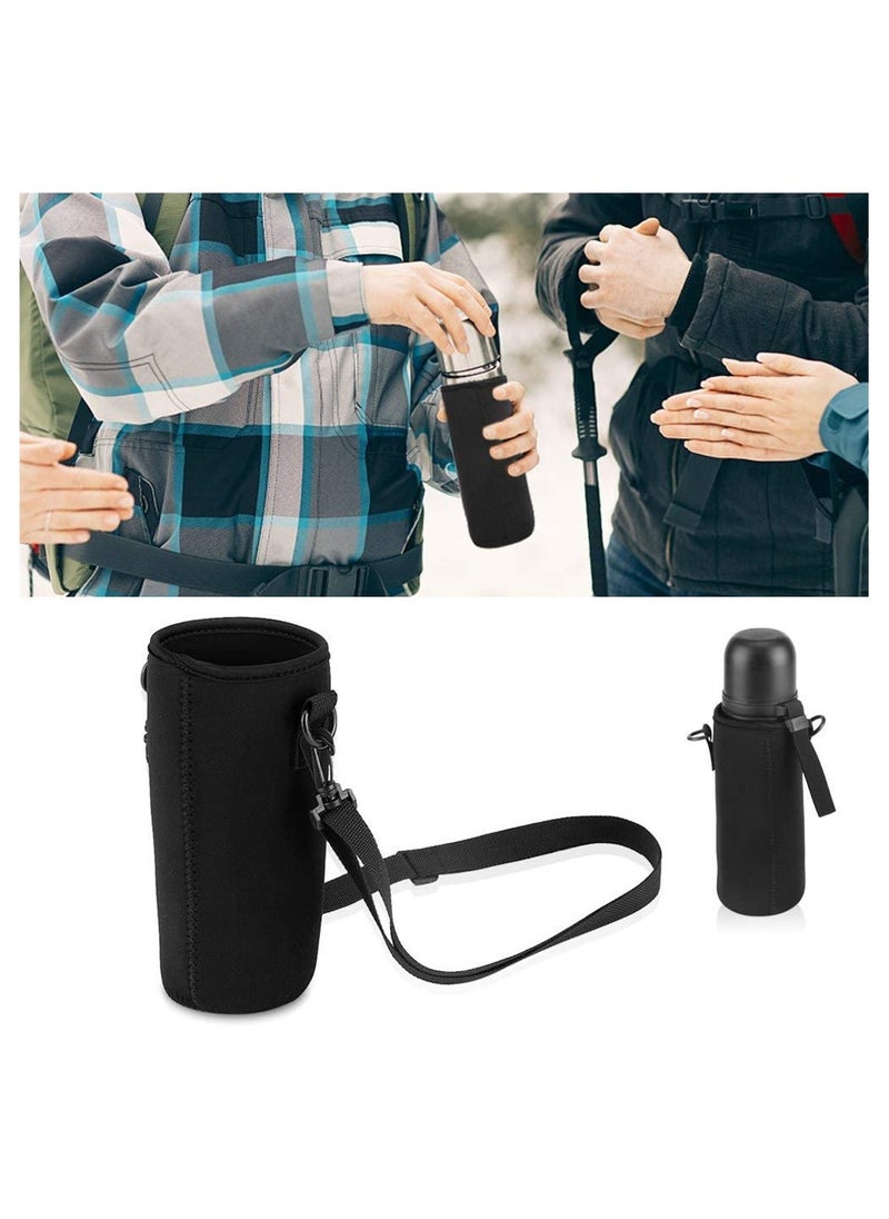 SYOSI - Water Bottle Holder, Pouch Neoprene Carrier Cover Bag, With Shoulder Strap, For Daily Walking Hiking And Other Outdoor Activities (750Ml), 3 Pcs - Image 1