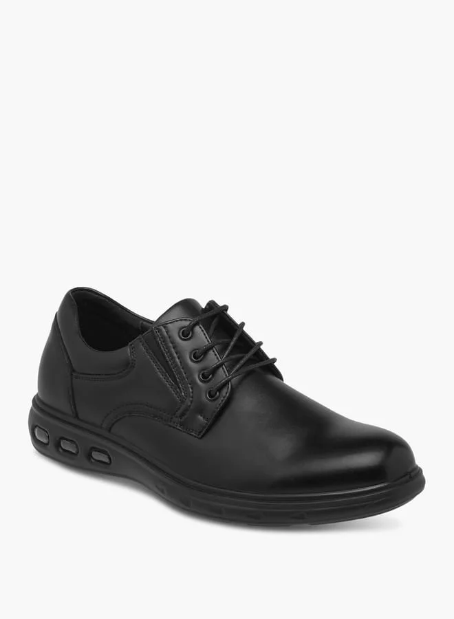 LBL by Shoexpress Men Panelled Derby Shoes with Lace-Up Closure