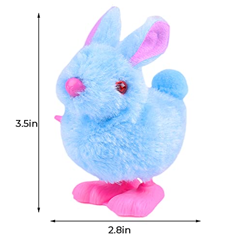 CICITOYWO Bunny and Jumping Chick Wind Up Toys Novelty Chicken Hopping Windup Toy for Kids Toddlers Adult Easter Egg Hunt Basket Stocking Stuffers Party Favors Goody Bag Fillers Gifts Colorful2 - Image 5