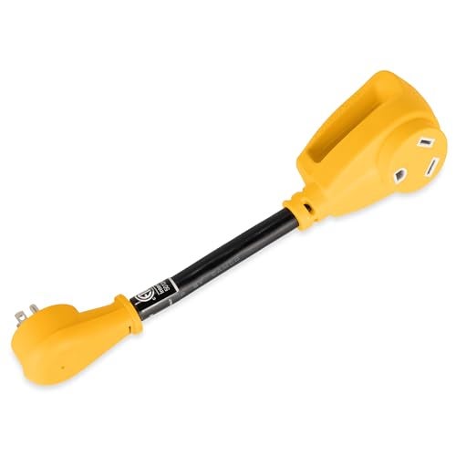 Camco محول كهربائي كامكو للكامبرو/المركبات الترفيهية - مزود بموصل ذكر 15 أمبير (NEMA 5-15P) وموصل أنثوي 30 أمبير (NEMA TT-30R) - مصنف لـ 125 فولت/1875 واط ومصنوع بأسلاك نحاسية 10/3 قياس (55165) - Image 2