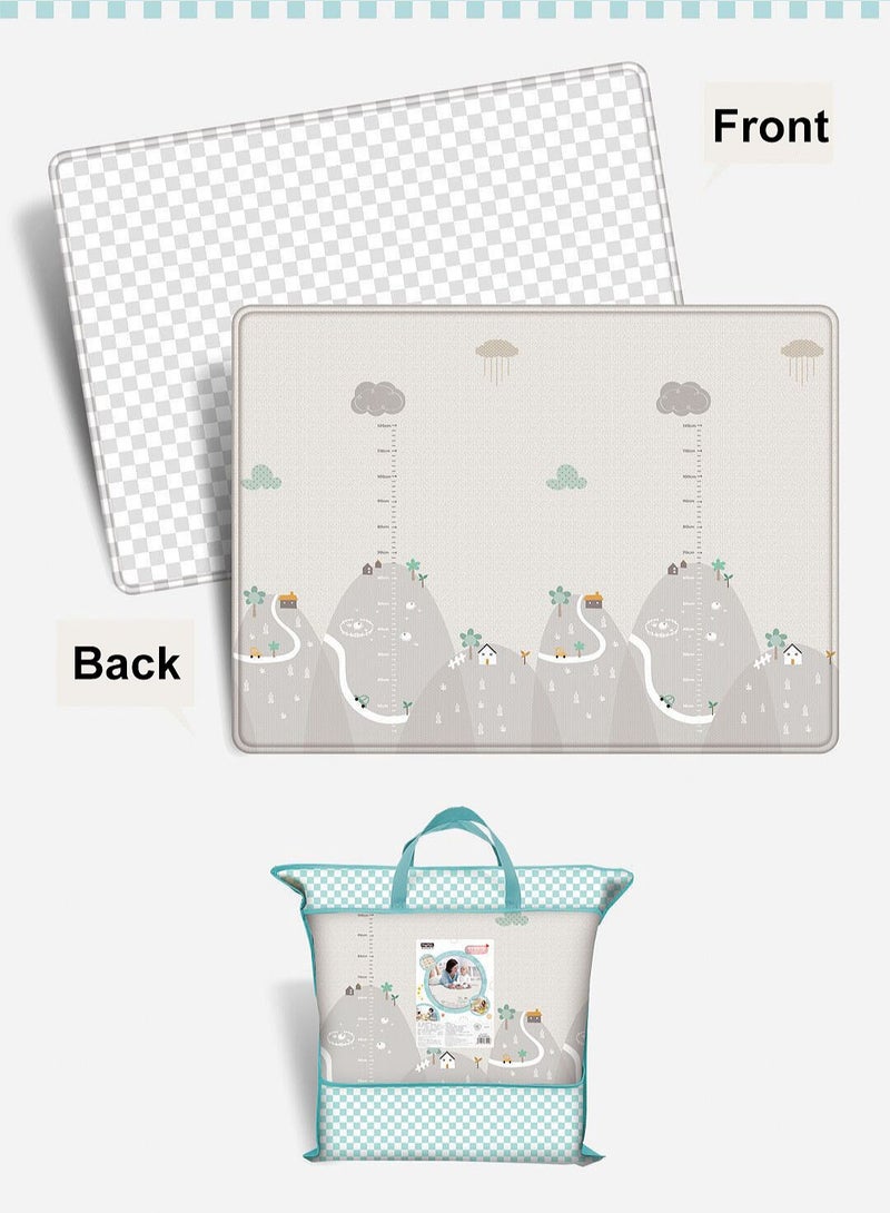 مس تيارا سجادة زحف للأطفال، 200*180*1 سم، سجادة أرضية غير سامة، سجادة لعب مزدوجة الجوانب مقاومة للماء للأطفال الصغار من الأولاد والبنات - Image 5