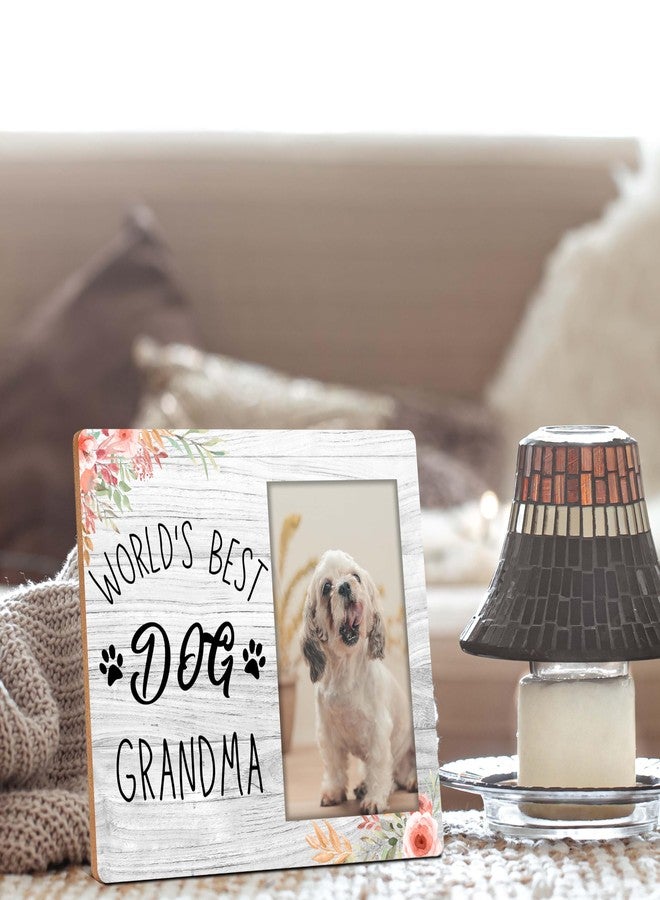 SSQBZU Dog Grandma Picture Frame-World’s Best Dog Grandma-4“x6” Picture Frame, Wall Mount & Table Top, Memorial Gifts. (011) - Image 5