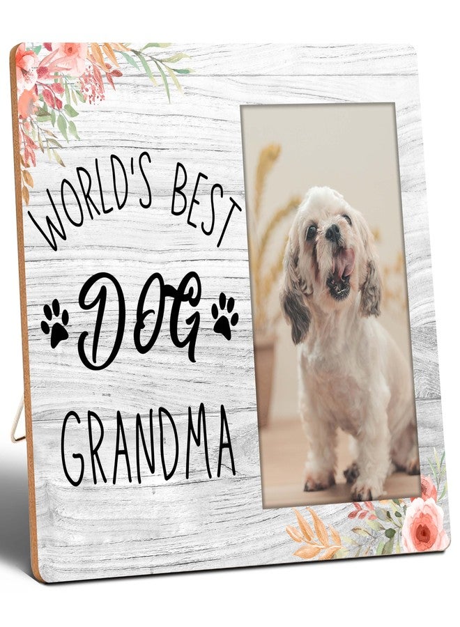 SSQBZU Dog Grandma Picture Frame-World’s Best Dog Grandma-4“x6” Picture Frame, Wall Mount & Table Top, Memorial Gifts. (011) - Image 1