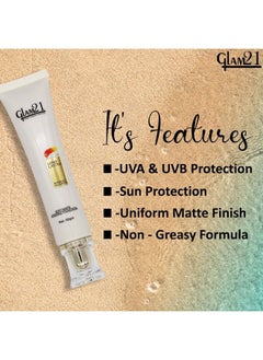 Glam 21 Glam21 Hd Sunblock Foundation; Oilcontrol Nongreasey Long Lasting Formula Soft Matte Finish 40Gm03  - Image 3