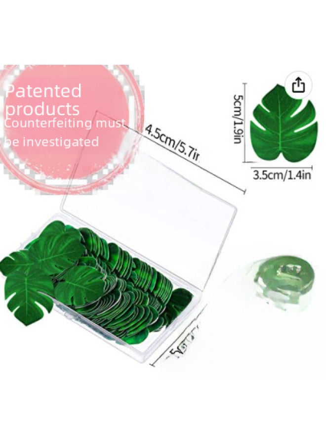 Decorative Turtle Back Leaf Cake Stand Baking Paper Leaf Shape Rice Paper Cake Decorating Supplies Shape Rice-Color:Edible Ink-Specifications:72 Pieces Of Turtle Leaf/box - Image 2