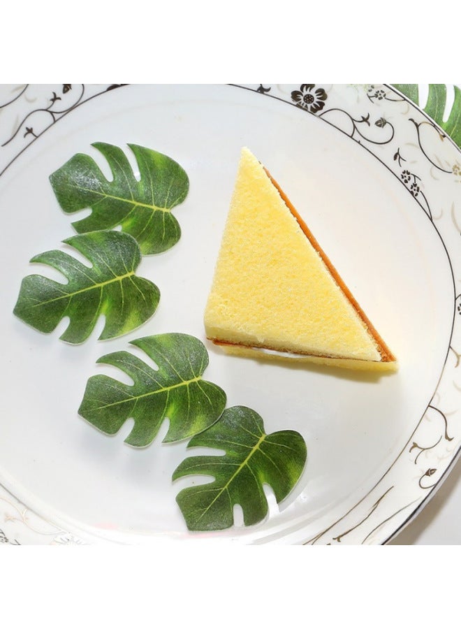 Decorative Turtle Back Leaf Cake Stand Baking Paper Leaf Shape Rice Paper Cake Decorating Supplies Shape Rice-Color:Edible Ink-Specifications:72 Pieces Of Turtle Leaf/box - Image 4