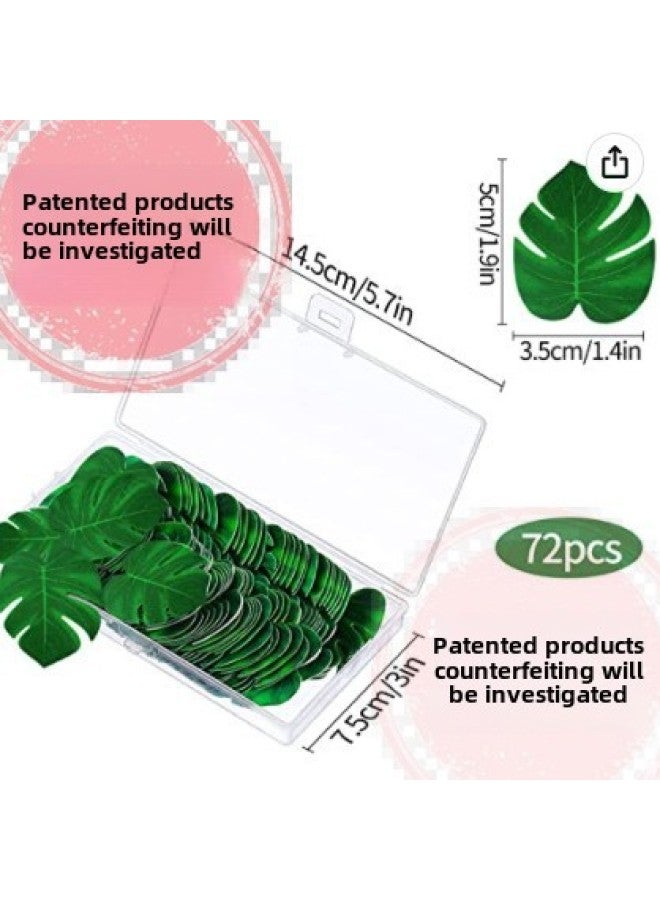 Decorative Turtle Back Leaf Cake Stand Baking Paper Leaf Shape Rice Paper Cake Decorating Supplies Shape Rice-Color:Edible Ink-Specifications:72 Pieces Of Turtle Leaf/box - Image 1