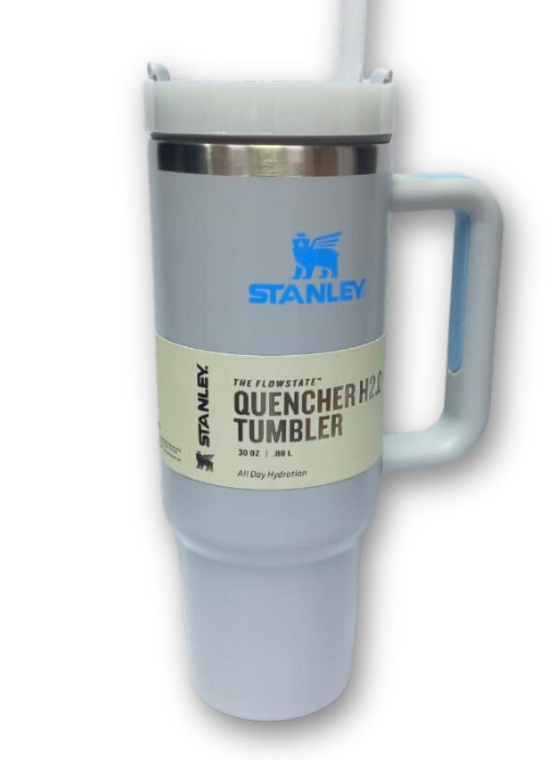 Stanley Tumbler 30oz Quencher Stainless Steel Vacuum Insulated Tumbler with Lid and Straw for Water, Iced Tea or Coffee, Smoothie and More, Cream (FOG) - Image 3