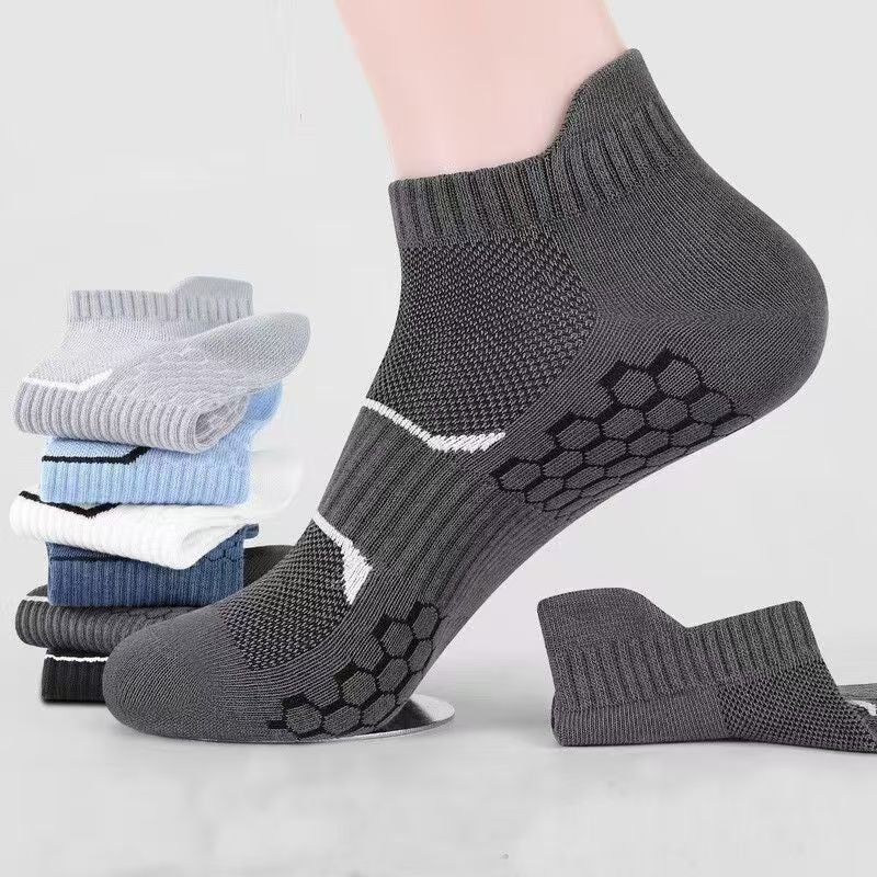Generic Mens Socks Spring and Summer Short Socks Thin Running Socks Shallow Mouth Deodorant Sweat Absorbing Breathable Solid Color Sports Short Tube Mesh White - Image 3