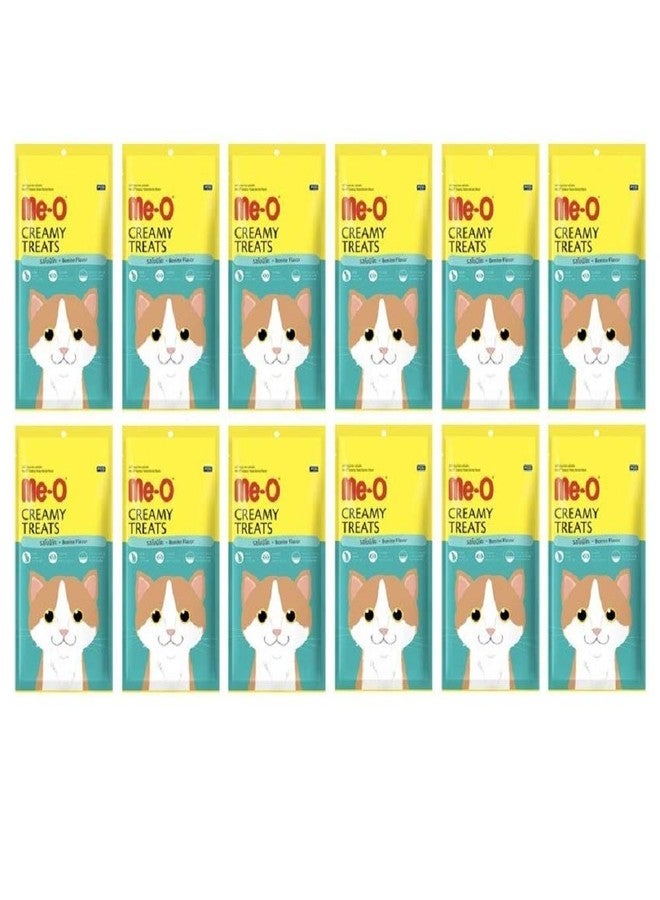 Me-O Creamy Treats - Pack of 12 (Bonito), Red (Sdkdjsj), All Life Stages, Cat