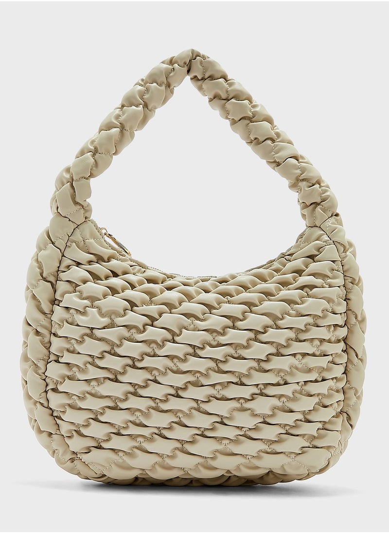 Vincci - Quilted Hobo Bag - Image 1