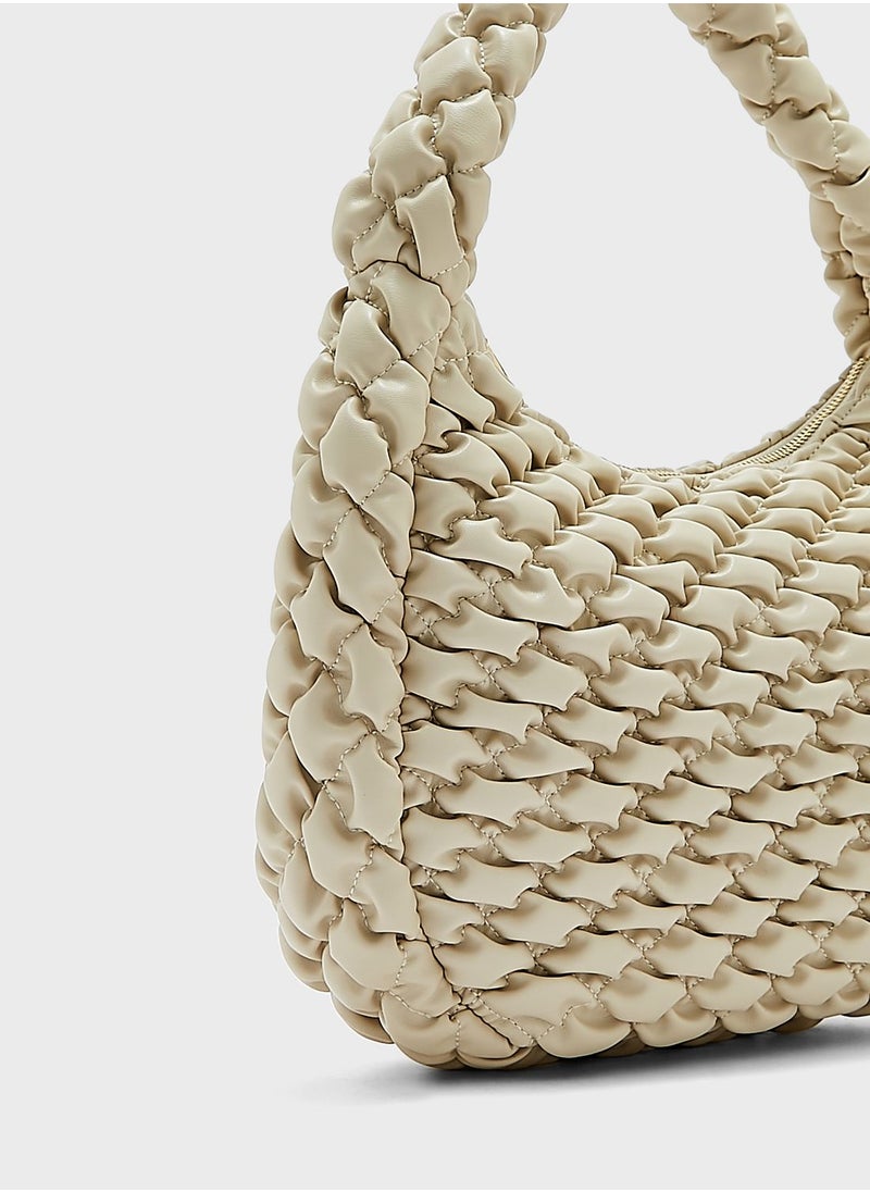Vincci - Quilted Hobo Bag - Image 1