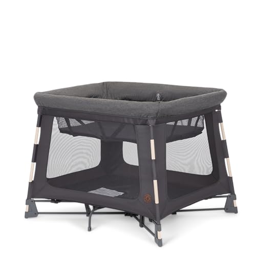 MaxiCosi Swift Baby Playpen with Mat Baby Play Yards Pack and Play with Bassinet Portable Playpen for Babies and Toddlers Classic Graphite