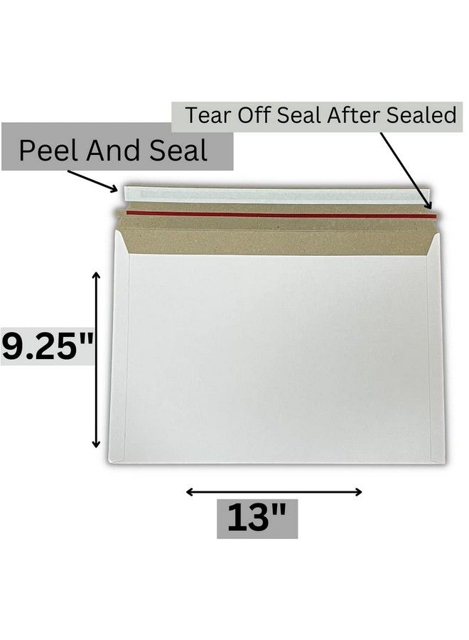 Compuchecks Rigid Mailers Envelope For Photos Pictures Prints Documents Calendar Files Cd Size 9.25 X 13 Small Business Packaging Supplies 10 White Cardboard Mailers Peel & Seal Stay Flat Photo Mailer  - Image 5