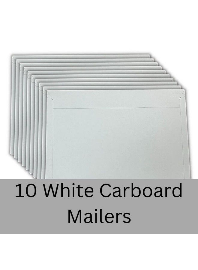Compuchecks Rigid Mailers Envelope For Photos Pictures Prints Documents Calendar Files Cd Size 9.25 X 13 Small Business Packaging Supplies 10 White Cardboard Mailers Peel & Seal Stay Flat Photo Mailer  - Image 3