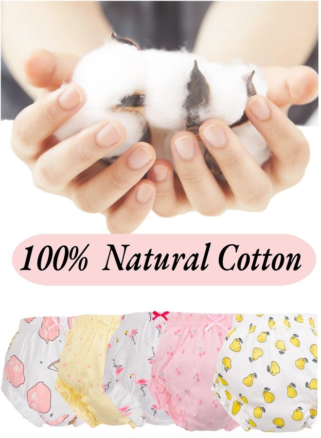 Baby Amabc Baby Girls' Cotton Bloomers Brief Underwear - Kids Cool Breathable Comfort Panty - Toddler Undies Cute Diaper Covers Multipacks, Soft and Wash Well 6-9 Months - Image 2